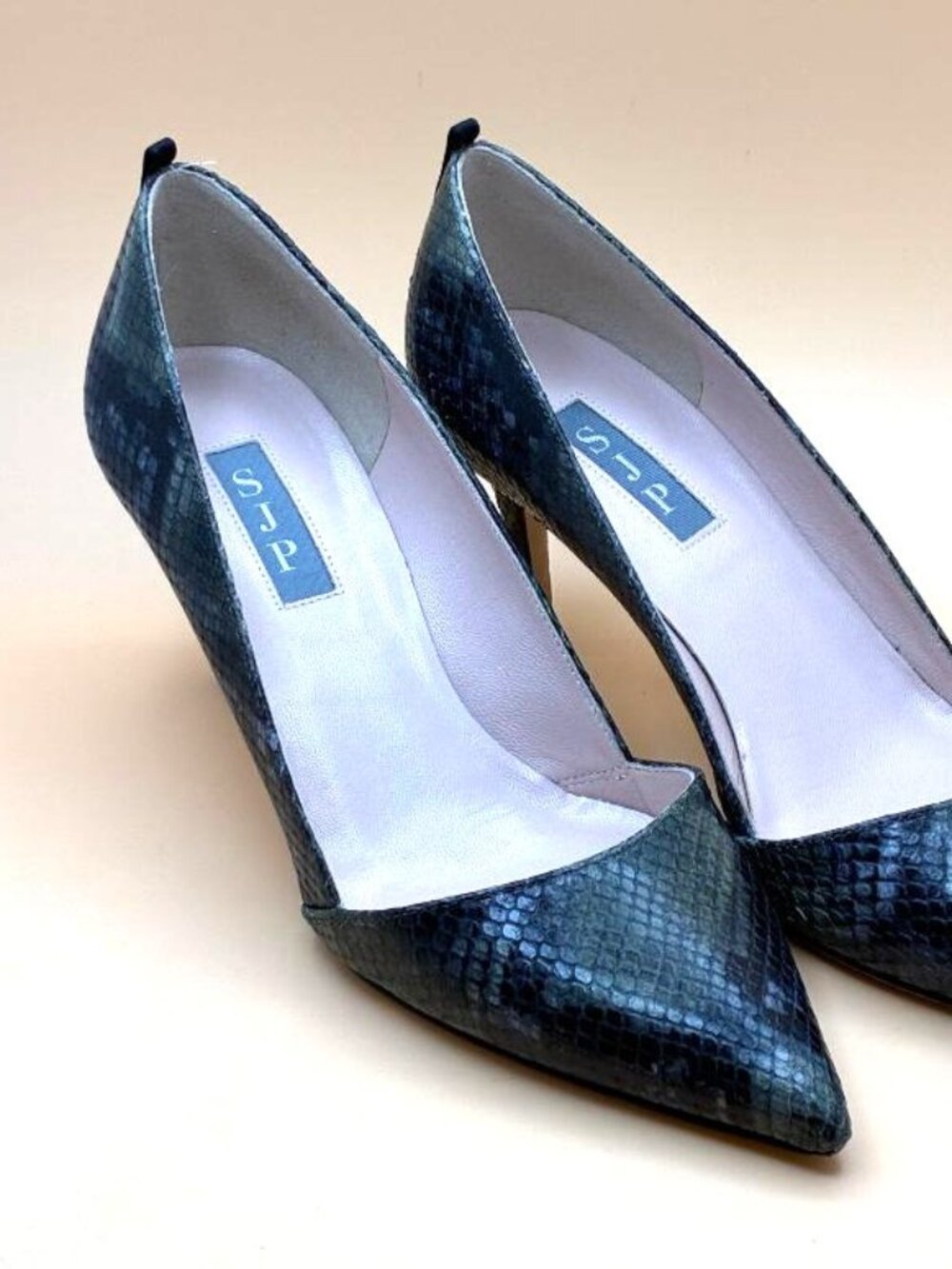 Handmade in Italy SJP Sarah Jessica Parker Snakeskin Shoes Womens EU 38 US 7.5